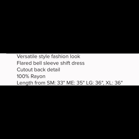 CL🛑HP🎉Turquoise Shift Dress w/Bell Sleeve Sm - Picture 3 of 3